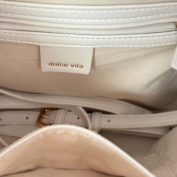 Dolce Vita Lilah Raffia O-Ring Statement Handle Shoulder Bag NEW - Picture 7 of 8